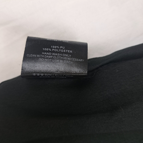 Dolls Kill Widow Shadow Bloom Floral Embroidered Cross-Stitch Black Tote Bag - Picture 7 of 12